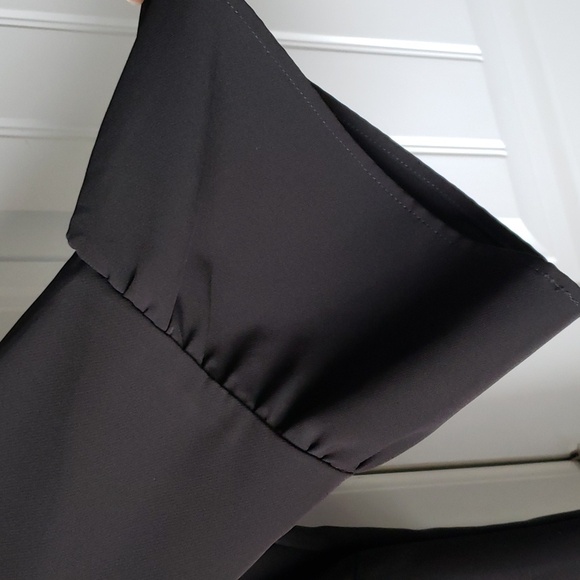 Charles Henry Black Dress With Bell Sleeves XL Midi - Picture 4 of 9